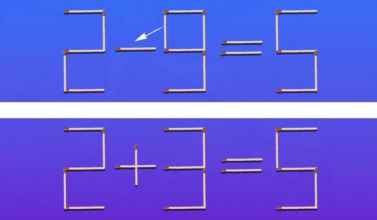 Welke lucifer moet worden verplaatst om de gelijkheid waar te maken: een snelle IQ-test