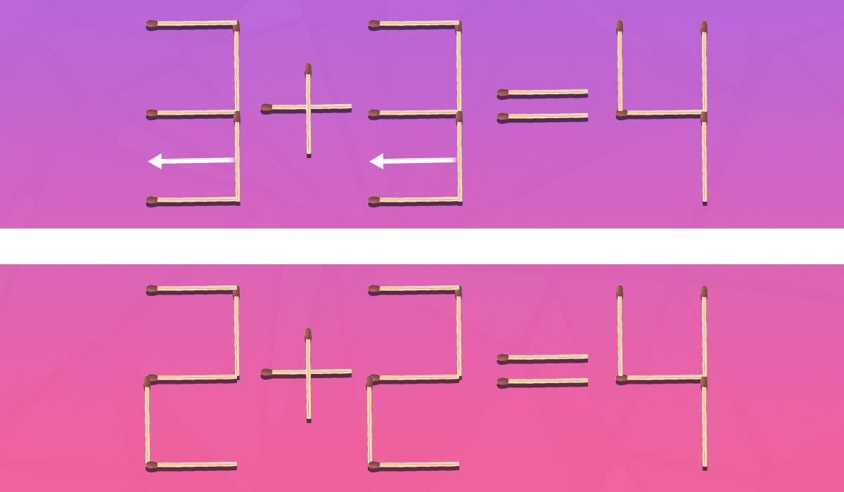 Welke twee lucifers moeten worden verplaatst om een fout te herstellen: een snelle intelligentietest