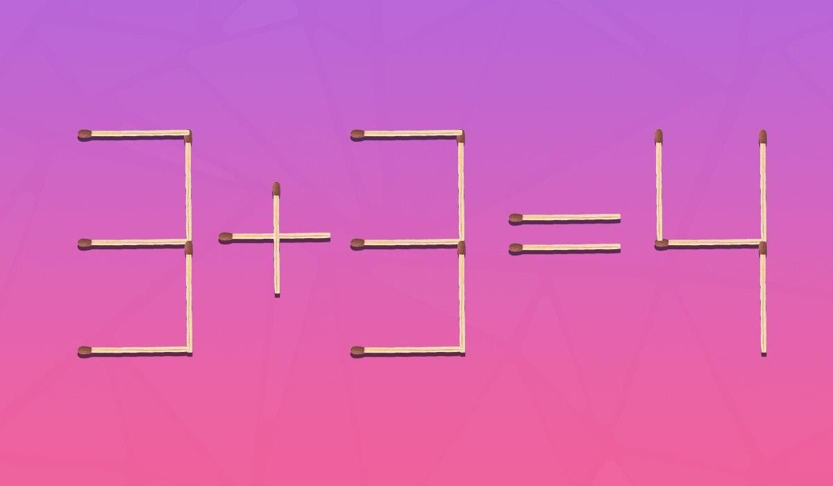 Welke twee lucifers moeten worden verplaatst om een fout te herstellen: een snelle intelligentietest