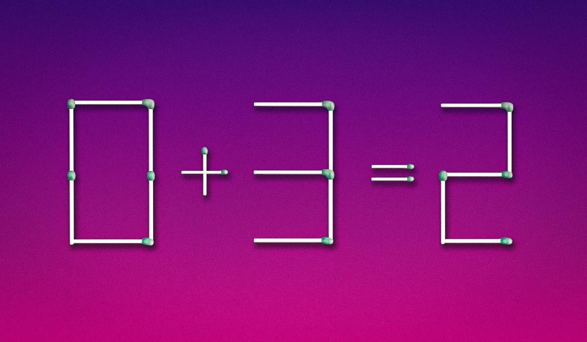 Sleep een match en gelijkheid wordt waar: een puzzel voor genieën