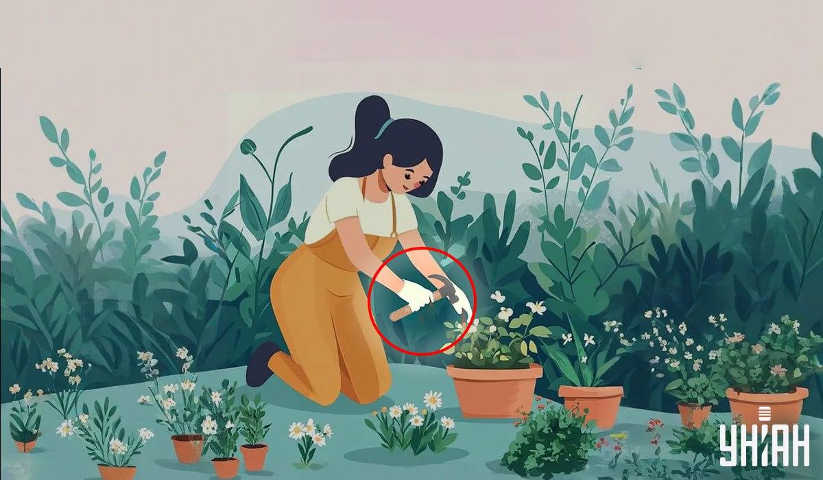 Vrouw met hamer / Moje Collage