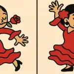 IQ-test: vind 3 verschillen in een foto van een dansend