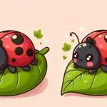 IQ-test: vind 3 verschillen in een foto van een lieveheersbeestje