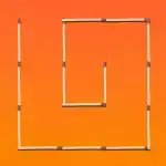 Je moet 3 lucifers verplaatsen om 2 vierkanten te maken: